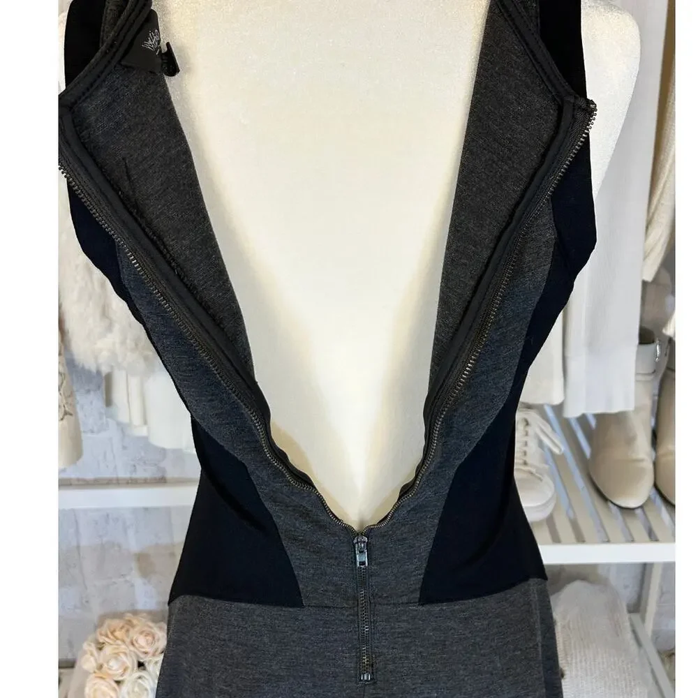 Mossimo Women's Size XS Black & Gray Colorblock Fit & Flare Skater Dress #0213 - Picture 6 of 8